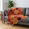 Autumn Maple Hexagon Afghan Free Crochet Pattern