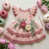 Blush Peony Baby Dress Free Crochet Pattern