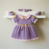 Rapunzel Purple Princess Baby Dress Free Crochet Pattern