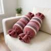 Berry Blush Candy Bolster Pillow Free Crochet Pattern