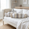 Cloud White Candy Bolster Pillow Free Crochet Pattern