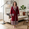 Cranberry Winter Granny Square Robe Free Pattern