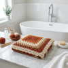 Earthy Terracotta Boho Granny Square Blanket Free Crochet Pattern