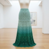 Emerald Jewel Tone Lace Maxi Skirt Free Crochet Pattern