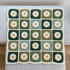 Forest Green Woodland Daisy Blanket Free Crochet Pattern