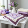 Lavender Fields Purple Granny Square Blanket Free Crochet Pattern