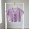 Lilac Purple Bow Cardigan Free Crochet Pattern