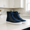Midnight Navy Lattice Crochet Sneakers Free Pattern