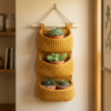 Mustard Yellow Sunflower Wall Organizer Free Crochet Pattern