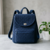 Navy Blue Coastal Crochet Backpack Free Pattern