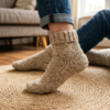 Oatmeal Speckled Cozy Socks Free Crochet Pattern