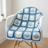 Ocean Blue Whale Granny Square Baby Blanket Free Pattern