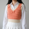 Peach Blossom Bow Crochet Vest Free Crochet Pattern