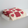 Rose Red Heart Granny Square Baby Blanket Free Crochet Pattern