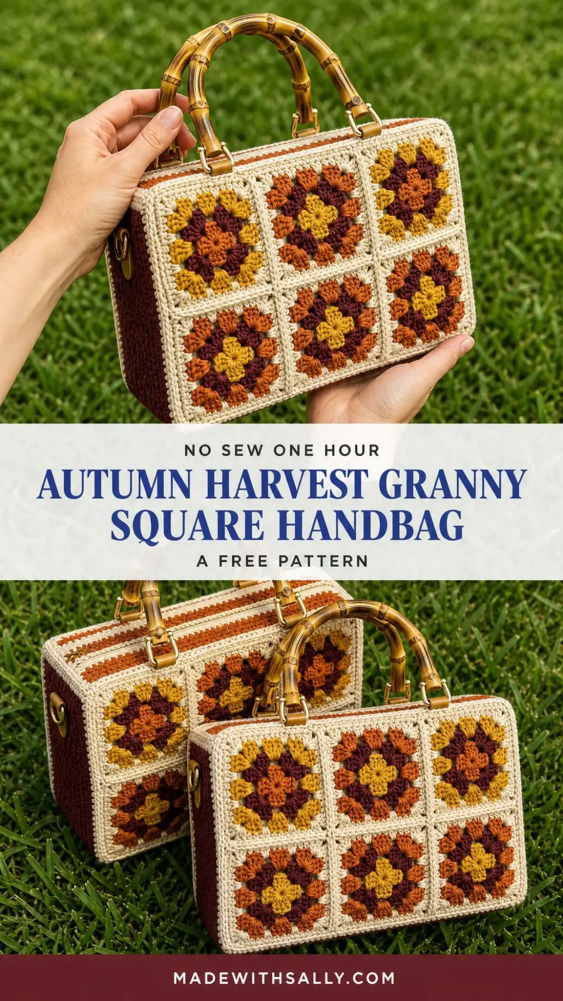 Autumn Harvest Granny Square Handbag Free Crochet Pattern