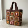 Autumn Harvest Granny Square Tote Free Crochet Pattern