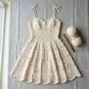 Creamy White Daisy Lace Crochet Dress Free Pattern