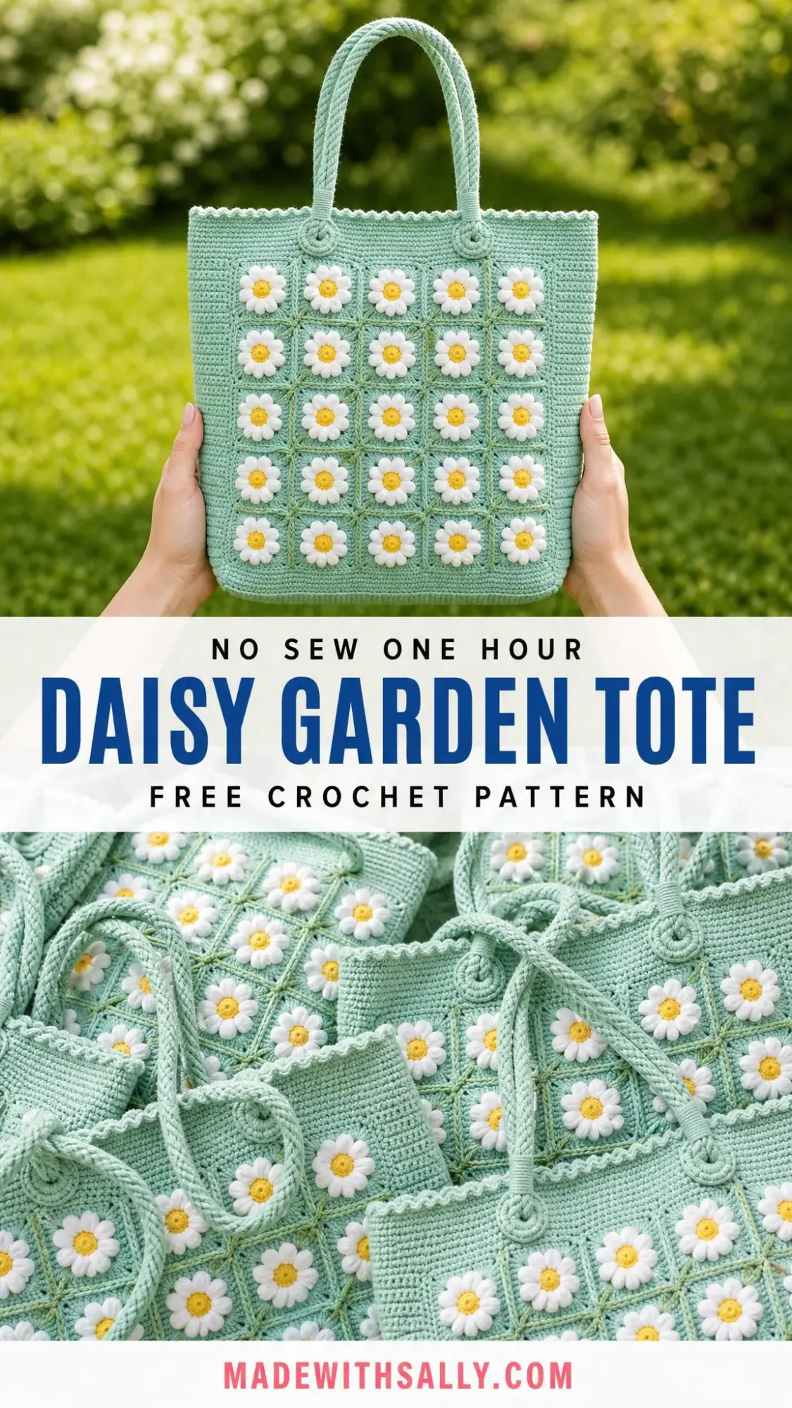 Daisy Garden Tote Free Crochet Pattern