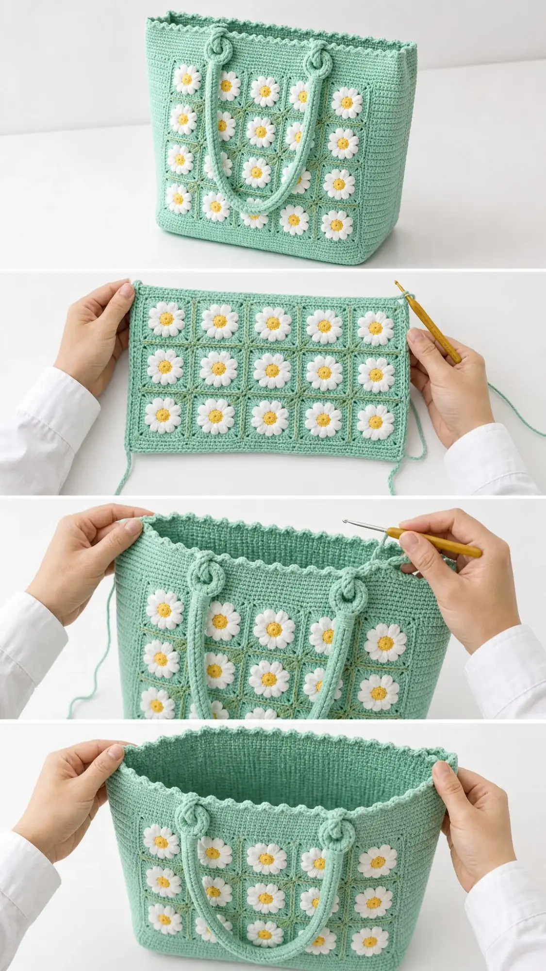 Daisy Garden Tote Free Crochet Pattern