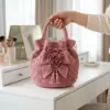 Dusty Rose Valentine Bow Handbag Free Crochet Pattern