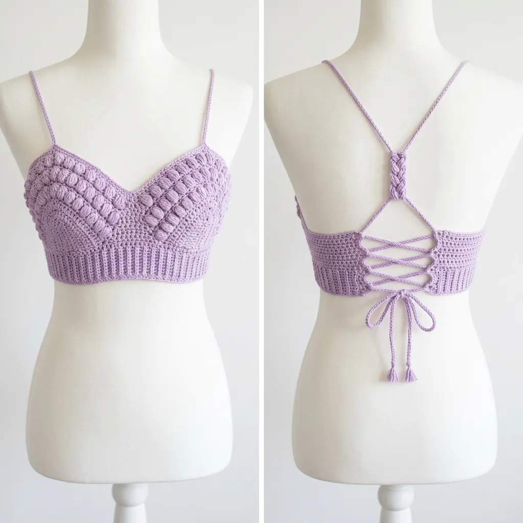 Lavender Dream Crochet Bralette Free Crochet Pattern