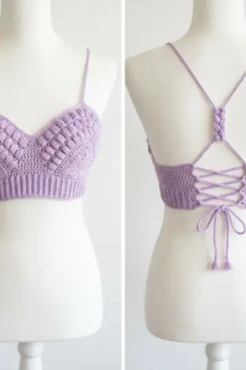 Lavender Dream Crochet Bralette Free Crochet Pattern