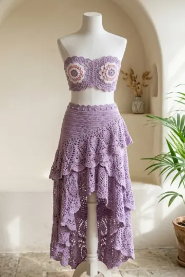 Lavender Dreams Mandala Crochet Set Free Pattern