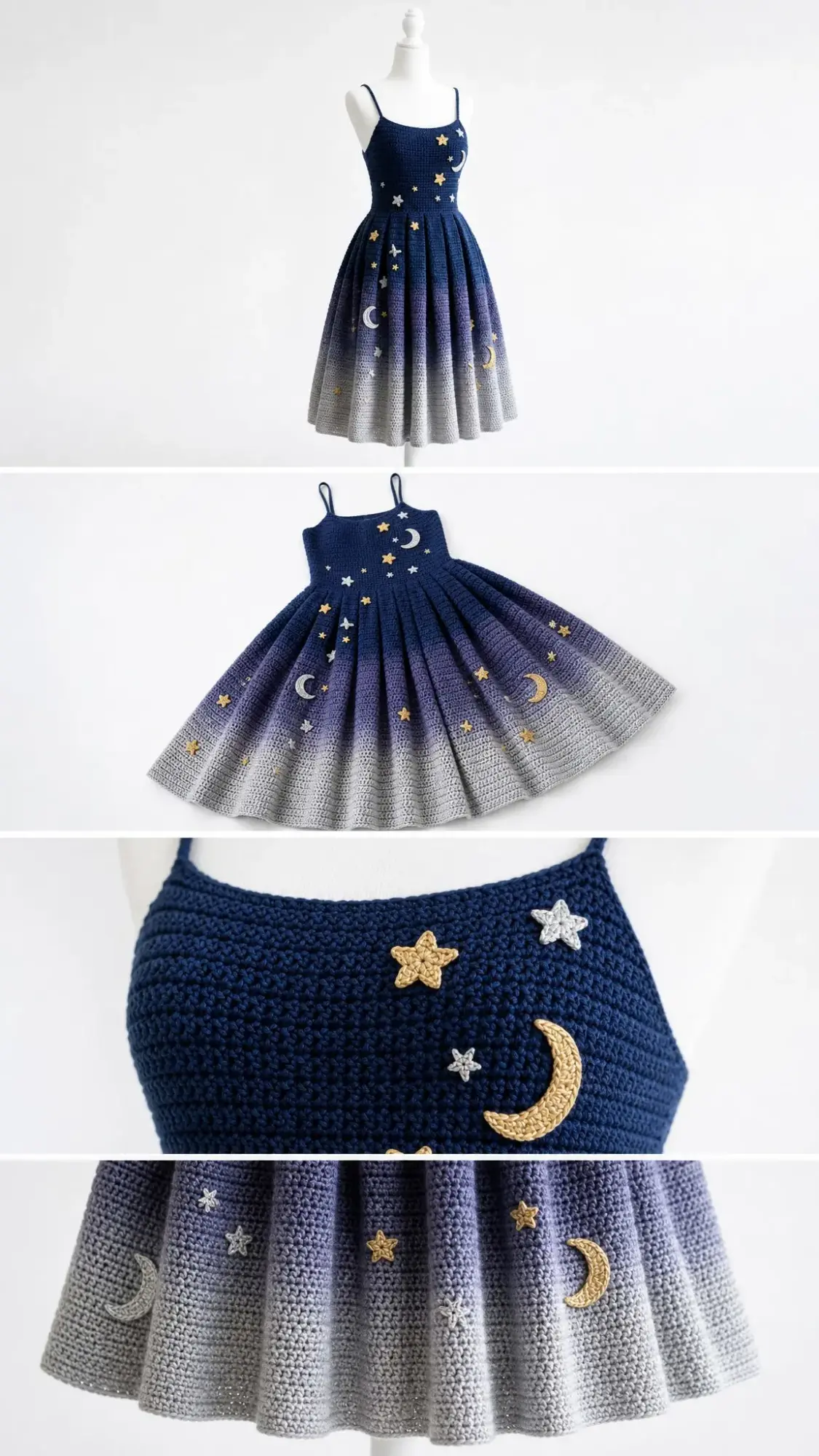 Midnight Star Celestial Dress Free Crochet Pattern
