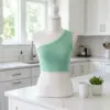 Mint Green Summer Shoulder Top Free Crochet Pattern