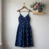 Navy Blue Star Crochet Sundress Free Crochet Pattern