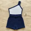 Navy and White Nautical Romper Free Crochet Pattern