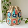 Ocean Waves Granny Square Tote Bag Free Crochet Pattern