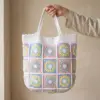 Pastel Rainbow Granny Square Tote Free Crochet Pattern