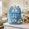 Sky Blue Cloud Rainbow Backpack Free Crochet Pattern