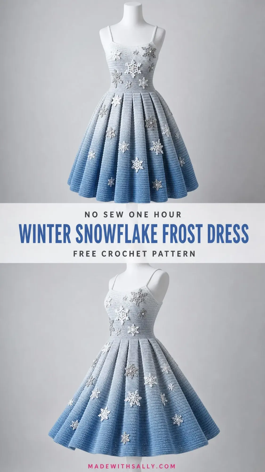 Winter Snowflake Frost Dress Free Crochet Pattern