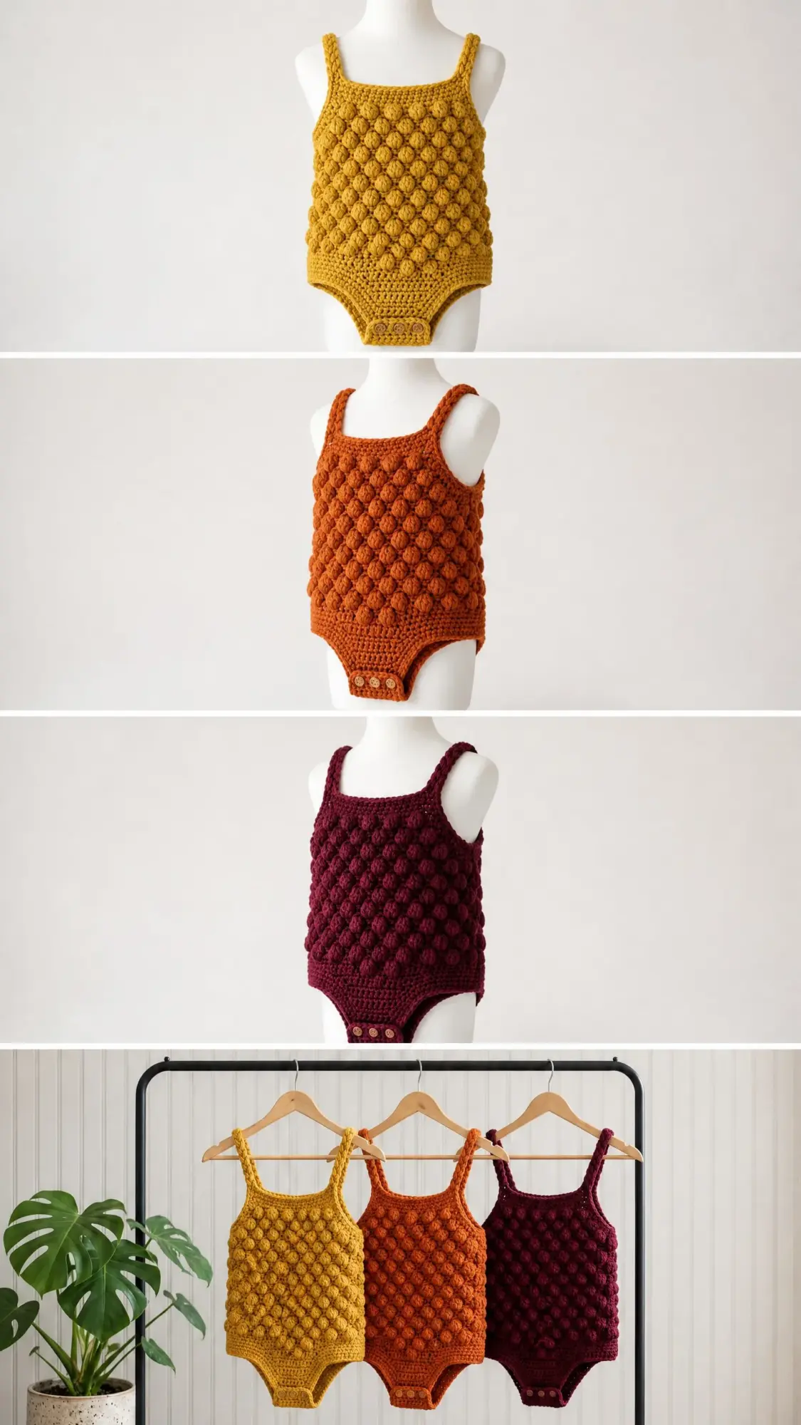 Autumn Harvest Puff Stitch Bodysuit Free Pattern