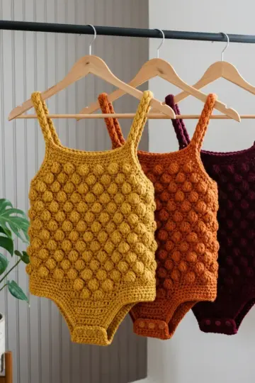 Autumn Harvest Puff Stitch Bodysuit Free Pattern
