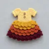 Autumn Harvest Tiered Doll Dress Free Crochet Pattern