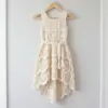 Cream Bohemian Flower Girl Dress Free Crochet Pattern