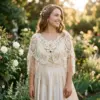 Ivory Pearl Bridal Shawl Free Crochet Pattern