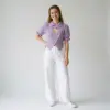 Lavender Dream Heart Cutout Crochet Top Pattern