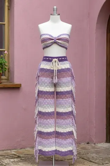 Lavender Fields Crochet Bandeau Pants Set Pattern