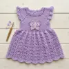 Lavender Ruffle Baby Dress Free Crochet Pattern