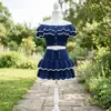 Navy Blue Nautical Crochet Ruffle Set Free Pattern