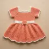 Peach Blossom Baby Dress Free Crochet Pattern