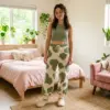 Sage Green Cow Spot Crochet Pants Pattern