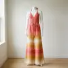 Sunset Ombre Crochet Wide Leg Jumpsuit Free Pattern