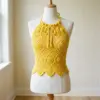 Sunshine Yellow Boho Pineapple Top Free Crochet Pattern