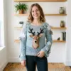 Winter Deer Snowflake Crochet Sweater Free Pattern