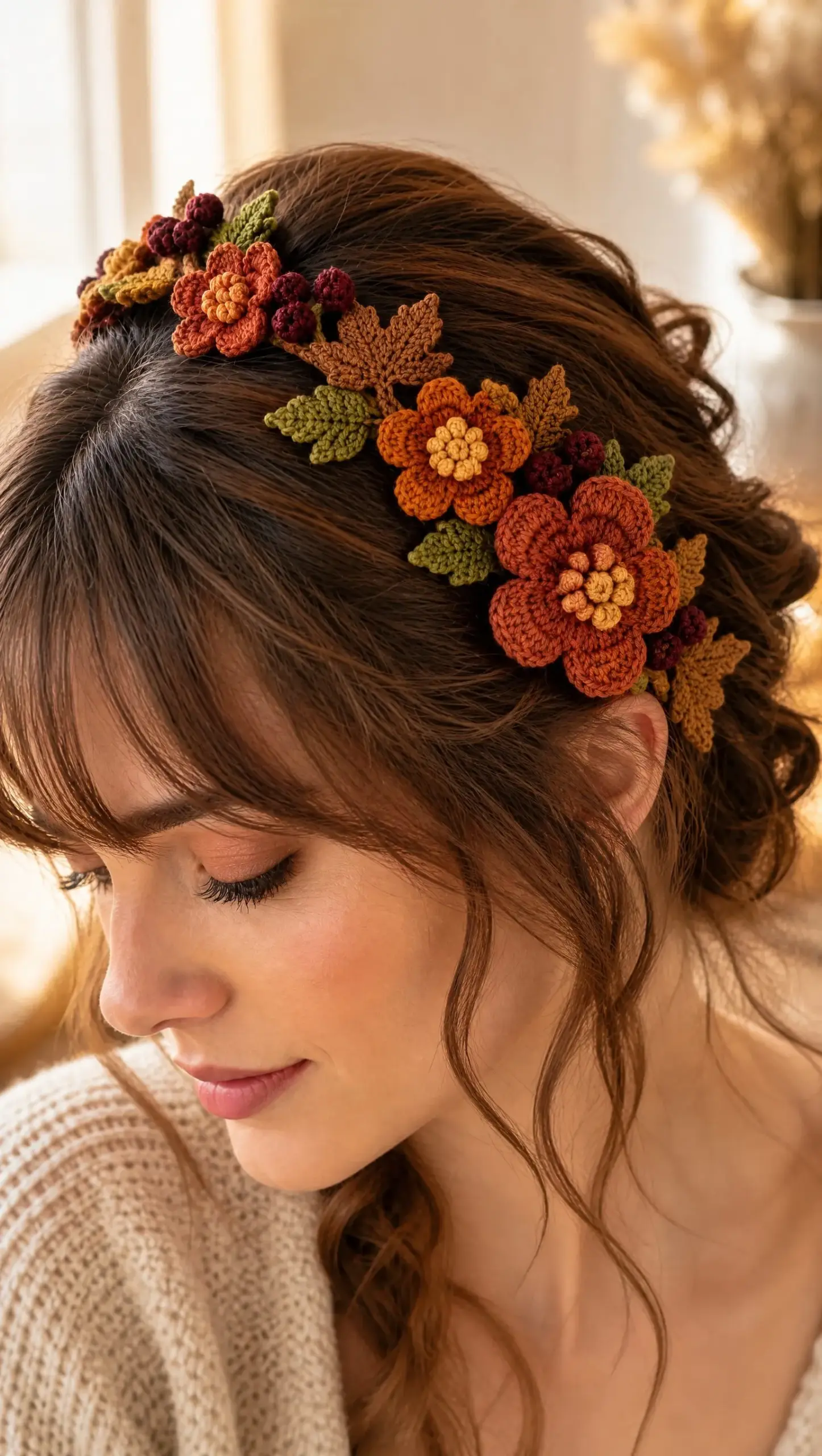 Autumn Berry Headband Crochet Pattern